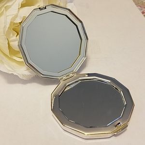 Silver compact mirror